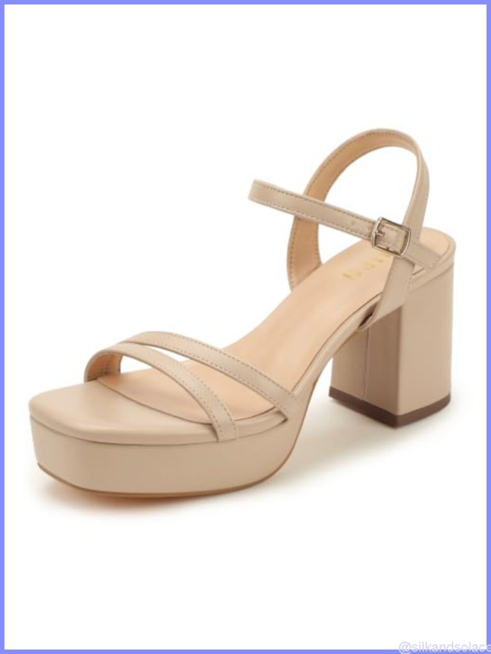 Platform Chunky Block Strappy Heels Sandals Square Toe Ankle Strap Dress